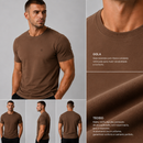 CAMISETA DE ALGODÃO MANGA CURTA  BORDADA BRAVTO