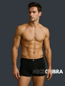 Kit com 3 Cueca Boxer Microfibra Classic Preto, Chumbo e Marinho BRAVTO