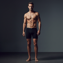 Kit com 5 Cueca Boxer Long Antimicrobiana Preta e Marinho BRAVTO