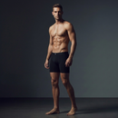 Kit com 5 Cueca Boxer Long Antimicrobiana Preta e Marinho BRAVTO