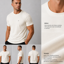 CAMISETA DE ALGODÃO MANGA CURTA  BORDADA BRAVTO