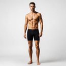 Kit com 3 Cueca Boxer Long Antimicrobiana Preta BRAVTO