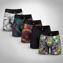 Kit 5 Cueca Boxer Long Estampas Digitais BRAVTO