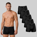 Kit 5 Cuecas Boxer Microfibra Classic Preto BRAVTO - Conforto e Estilo