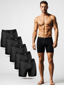 Kit com 5 Cueca Boxer Long Antimicrobiana Preta BRAVTO