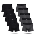 Kit com 10 Cueca Boxer Cotton Premium Preta e Chumbo BRAVTO - Bravto Group