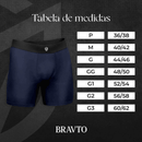 Cueca Boxer Long Antimicrobiana Preta - BRAVTO
