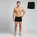 Cueca Boxer Cotton Premium Bravto preta com ajuste perfeito ao corpo, ideal para conforto e durabilidade no uso diário masculino.